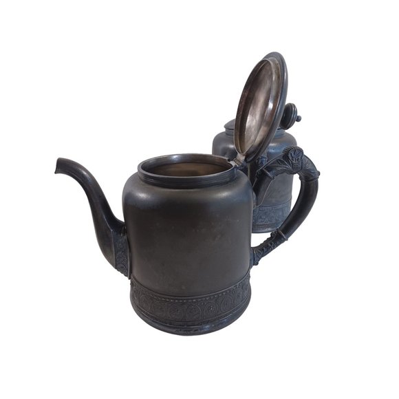 4 Piece PairPoint Quadrupleplate Silver Tea Coffee Pot Creamer Sugar Set USA Vtg - Picture 10 of 13